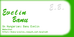 evelin banu business card